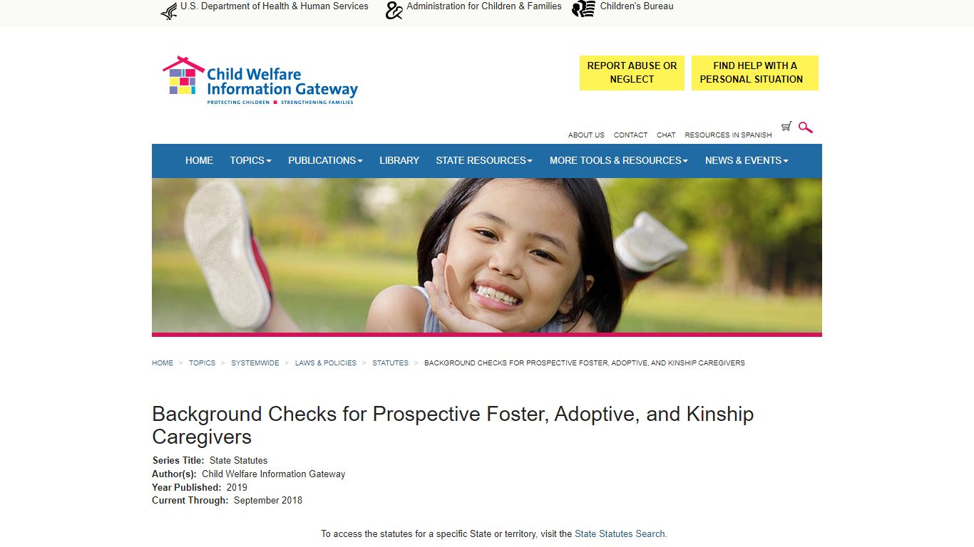 Background Checks for Prospective Foster, Adoptive, and Kinship ...